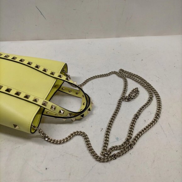 Valentino Garavani Yellow Leather Hand Bag mon750-101325 - Picture 7 of 16